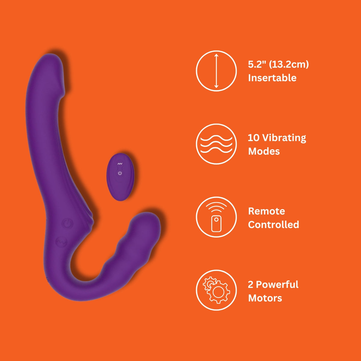 Mina Echo strapless strap-on, τηλεχειριζόμενο, με ώθηση και δόνηση