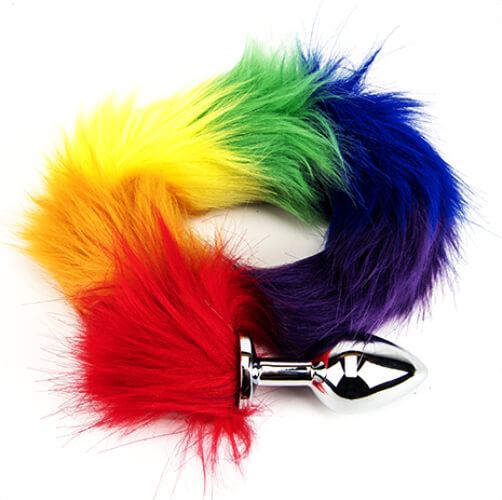 Σφήνα πρωκτού Furry Fantasy Rainbow Tail
