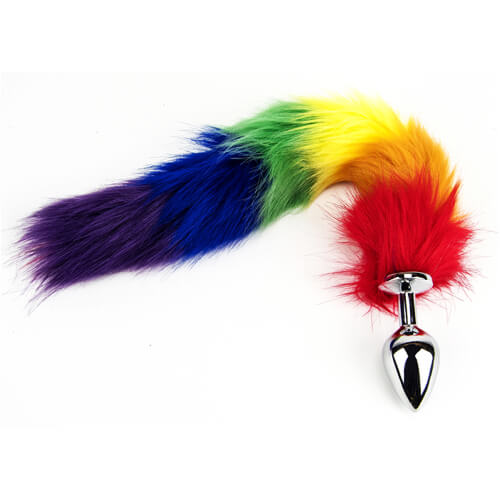 Σφήνα πρωκτού Furry Fantasy Rainbow Tail