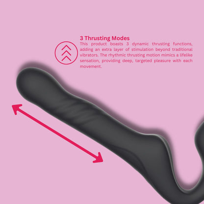 Mina Surge strapless strap-on, τηλεχειριζόμενο, με ώθηση και δόνηση